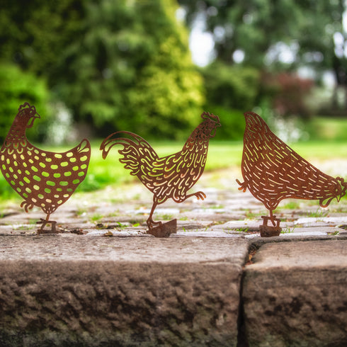 A Trio - 2 Chickens and a Cockerel - Easter